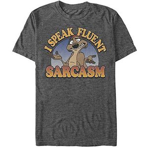 Disney Heren T-shirt met leeuwenkoning, sarcasm, grijs (dark heather grey), S