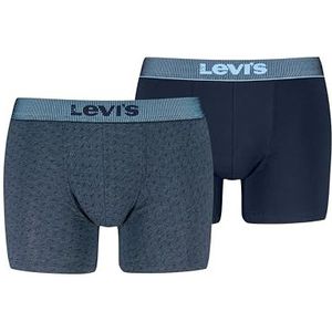 LEVIS Heren Denim All Over Print Boxer, blue combo, M (2-pack), Blue Combo, M