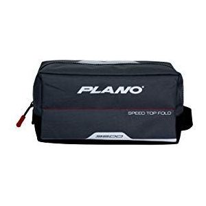 Plano Weekend Series 3500 opvouwbare speedbag, grijze stof, inclusief 2 3500 opbergdozen, kleine zachte visgerei tas met MOLLE bevestigingen