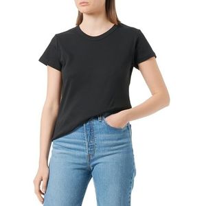 Part Two Dames T-shirt Crew Neck Short Sleeves Regular Fit Cotton Jersey Tee, Zwart, S