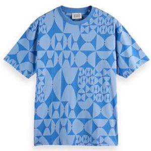 Scotch & Soda - 179948 - T-shirt - Relaxed Fit - Korte Mouwen - All-over Print