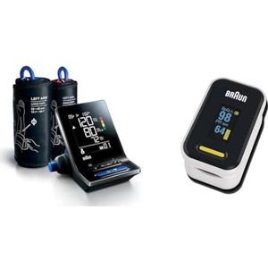 Braun ExactFit 5 Connect BUA6350 Intelligente Bluetooth Bovenarm bloeddruktmeter voor thuis & Braun Pulsoximeter 1 van (zuurstofverzadiging, zuurstofniveau in het bloed) YK-81CEU