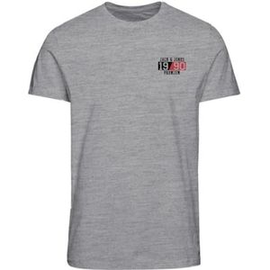 JACK & JONES Heren T-shirt, lichtgrijs gem., M