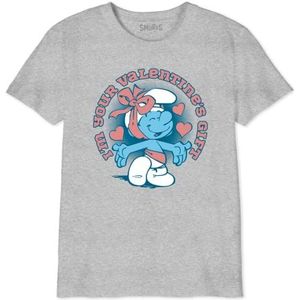 Les Schtroumpfs T-shirt voor jongens, Grijs Chinees, 8 Jaren