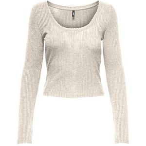 Onlnelle Life L/S U-Neck Top Box JRS, Pumice Stone, XS