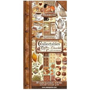 Verzamelbare 10 vellen 15x30,5 (6""x12"") - koffie en chocolade