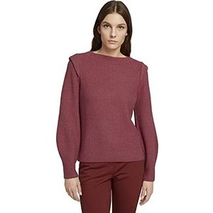 TOM TAILOR Dames Pullover met schoudervullingen 1027522, 11183 - Cozy Pink, M