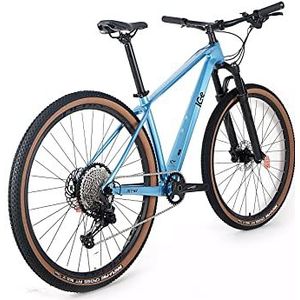 ICe Mountainbike MT10 frame van koolstofvezel, wiel 29 inch, monopod, 12 V (blauw, 19 inch)