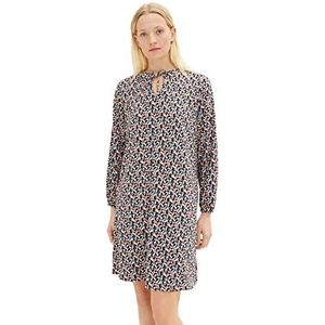 TOM TAILOR Dames Jurk met vouwdetail 1034824, 30719 - Small Abstract Shapes Design, 44