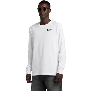 G-Star Heren Old School Chest Graphic T-shirt, wit (White D23875-c336-110), M