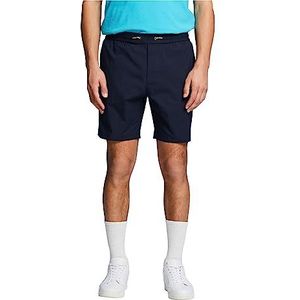 Esprit Collection Pull-on shorts van katoen-popeline, Donkerblauw, 32W
