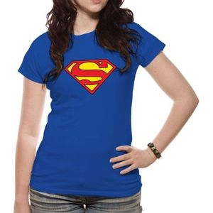 Loud Distribution Dames Superman - Logo T-Shirt, blauw, L