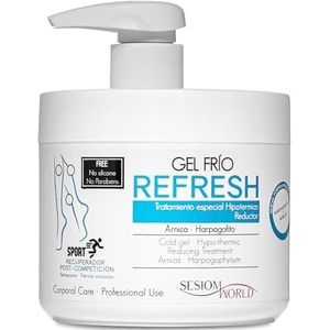 Sesiomworld Refresh gel voor spieropbouw, zonder parabenen, zonder siliconen, 500 ml, per stuk verpakt (1 x 540 g)