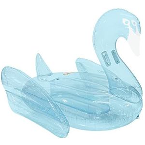 FUNBOY Reuze Opblaasbare Duidelijke Aqua Swan Pool Float, Luxe Float voor Zomer Zwembad Partijen en Vermaak