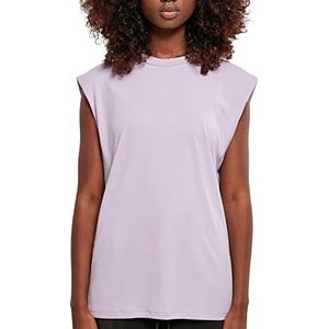 Urban Classics - Modal Padded Shoulder Tank T-shirt - Lila - Modal Jersey