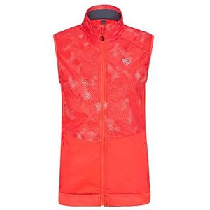 Ziener Nanja functioneel vest/hybrid, voor bergsport, gevoerd, winddicht, Primaloft, dames, rood met strepen, 40