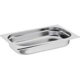 Vogue GM313 RVS GN 1/4 Pan 40mm 265x162mm Voedsel Container Restaurant, Zilver