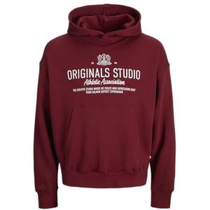 JACK & JONES Jorcambridge Sweat Hood Pls - Plus Size, Tibetaans rood., 5XL