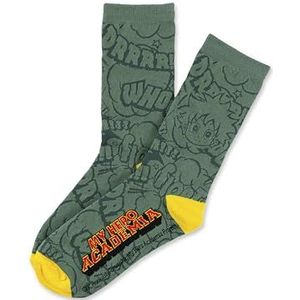 CYP Brands My Hero Academia sokken, halfronde kousen, accessoires, groen, uniseks, maat 36/38, officieel product, Groen, 36 Corto
