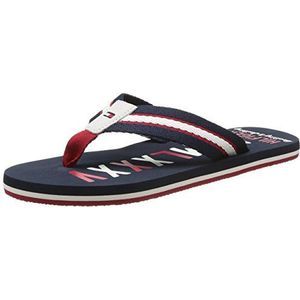 Tommy Hilfiger Barney 6D Teenslippers voor heren, Blauw Midnight Tango rood wit 403, 48 EU