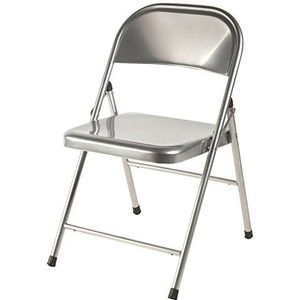EUROSILLA Pack van 2 stuks metalen opvouwbare stoel, aluminium, 2 stuks