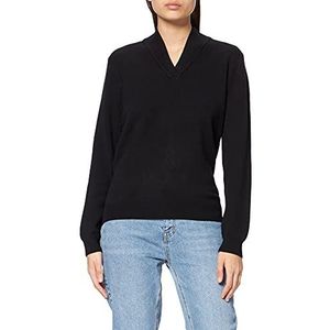 Timezone Dames Shawl-Collar Pullover, zwart, XS