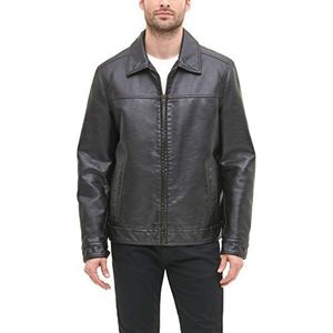 Tommy Hilfiger Klassieke jas van imitatieleer voor heren, DONKERBRUIN, L