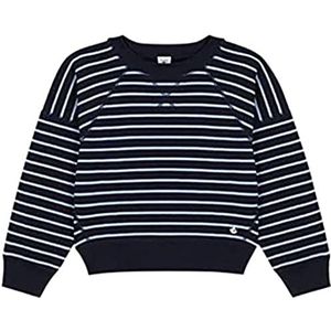Petit Bateau Sweatshirt voor meisjes, Smoking/Sky China, 3 Jaren