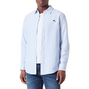 1 Pocket Shirt, Blue Stripe Oxford, 3XL
