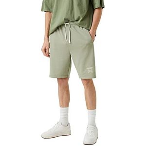 Koton Slim Fit geborduurde shorts voor heren, Groen (790), XL