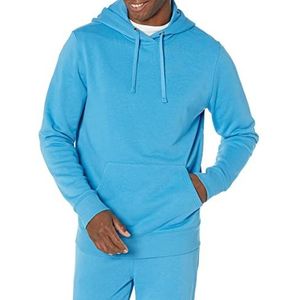 Amazon Essentials Heren lichtgewicht Franse badstof hoodie met lange mouwen (verkrijgbaar in groot en lang), turkooisblauw, medium