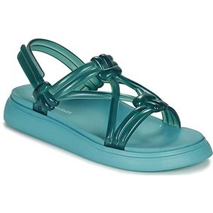 melissa PAPETE Essential Sand +, platte damessandalen, groen, 40 EU, Groen, 40 EU