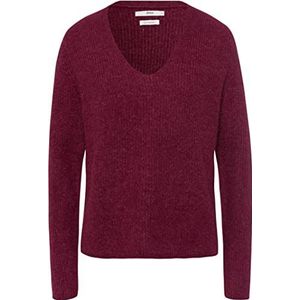 BRAX Dames Style Lana Alpaca Mix Solid Pullover, rood (cherry), 42