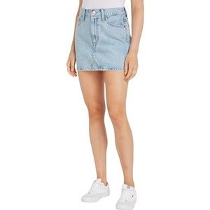 Tommy Jeans Dames Izzie MR MN rok BH0014, denim licht, 32, Denim Light, 32W