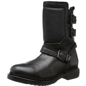 Bronx BX 578 43882-B Dames biker boots, zwart mat zwart 814, 37 EU