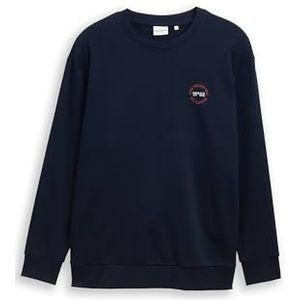 TOM TAILOR Plussize sweatshirt voor heren, 10668 - Sky Captain Blue, 4XL Grote maten