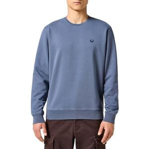 Wrangler Heren Sign Off Crew Sweatshirt, Grisaille, S, Grisaille., S