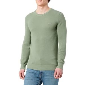 GANT COTTON PIQUE C-NECK, Kalamata Green, L