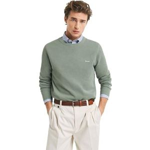 GANT - Cotton Pique C-Neck Trui - Kalamata Green