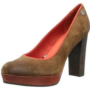 Hilfiger Denim Penelope 2B EN56816221 Dames Pumps, Bruin Cognac Rood Clay 606, 37 EU