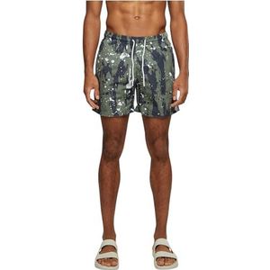 Urban Classics Heren zwembroek patroon zwemshorts AOP zwemshorts voor mannen verkrijgbaar in vele varianten, maten XS - 6XL, Witte Dot Camo Aop, M