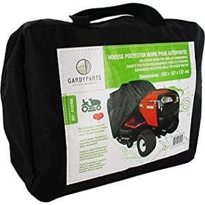 GREENSTAR - Beschermhoes voor grasmaaiers - Voor elektrische en elektrische grasmaaiers - Polyester - Zwart - Afmetingen: 185 x 59 x 68 cm