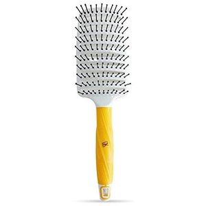 GK HAIR Global Keratin Vent Brush 2.5 Inches For Hair Styling Detangling Hair Brush for Blow Drying Curved Vented Styling Vent Haarborstel met Flexibele Pins All Hair Types - For Men And Women