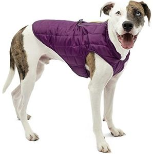 Kurgo Loft hondenjas, hondenwinterjas, waterbestendig, omkeerbaar, extra groot en diep violet/houtskool