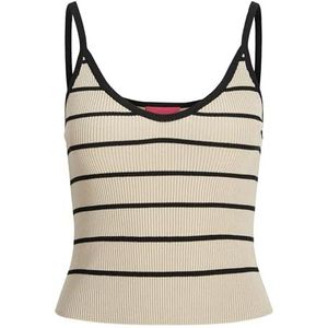 JACK & JONES Dames Jxesther Tight Short Stripe Top Knit Top Gebreide Top, grijs, S