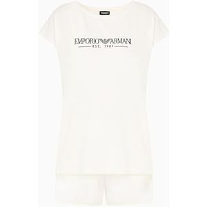 EMPORIO ARMANI Korte pyjamaset voor dames, Wit, XS