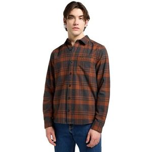 Lee Leesure Overhemd Met Lange Mouwen Bruin M Man