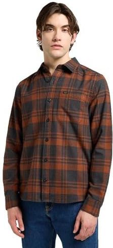 Lee Leesure Overhemd Met Lange Mouwen Bruin M Man