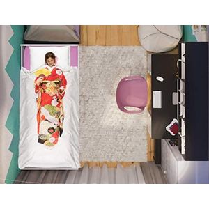 Italian Bed Linen Beddengoedset voor kinderen, digitaal, katoen, Japans, 1-zits