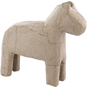La Fourmi 13 x 13 x 3,5 cm, papieren gestileerd paard, bruin, standaard